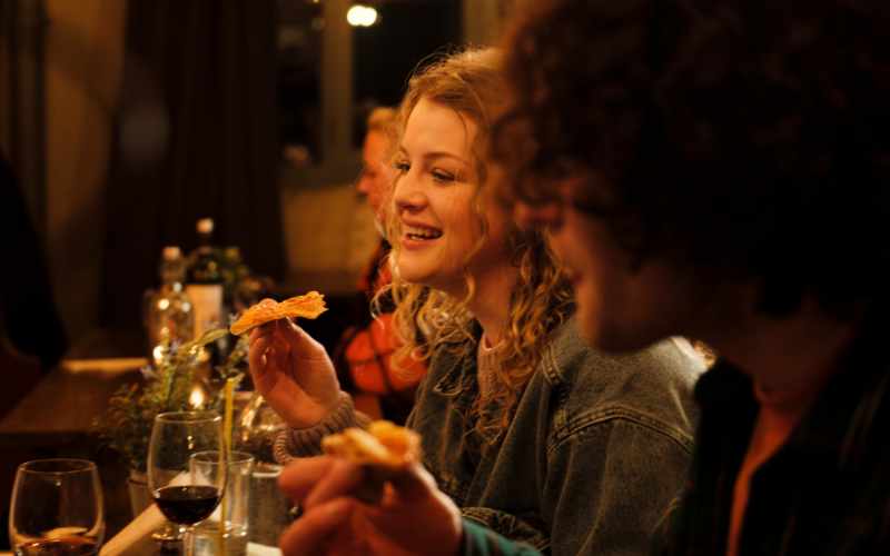 Having dinner in Ireland